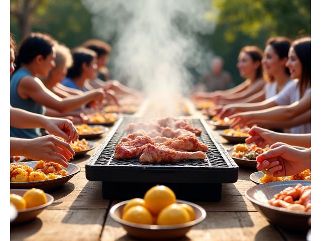 大家族や友人との集まりに最適な大型炭火焼きグリルセット
